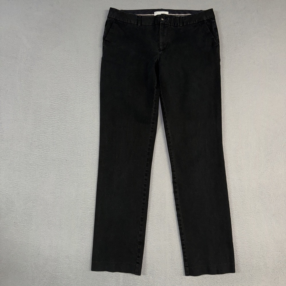 Gap Pants Womens 10 Tall Black True Straight Two Way Stretch Cotton Blend Twill